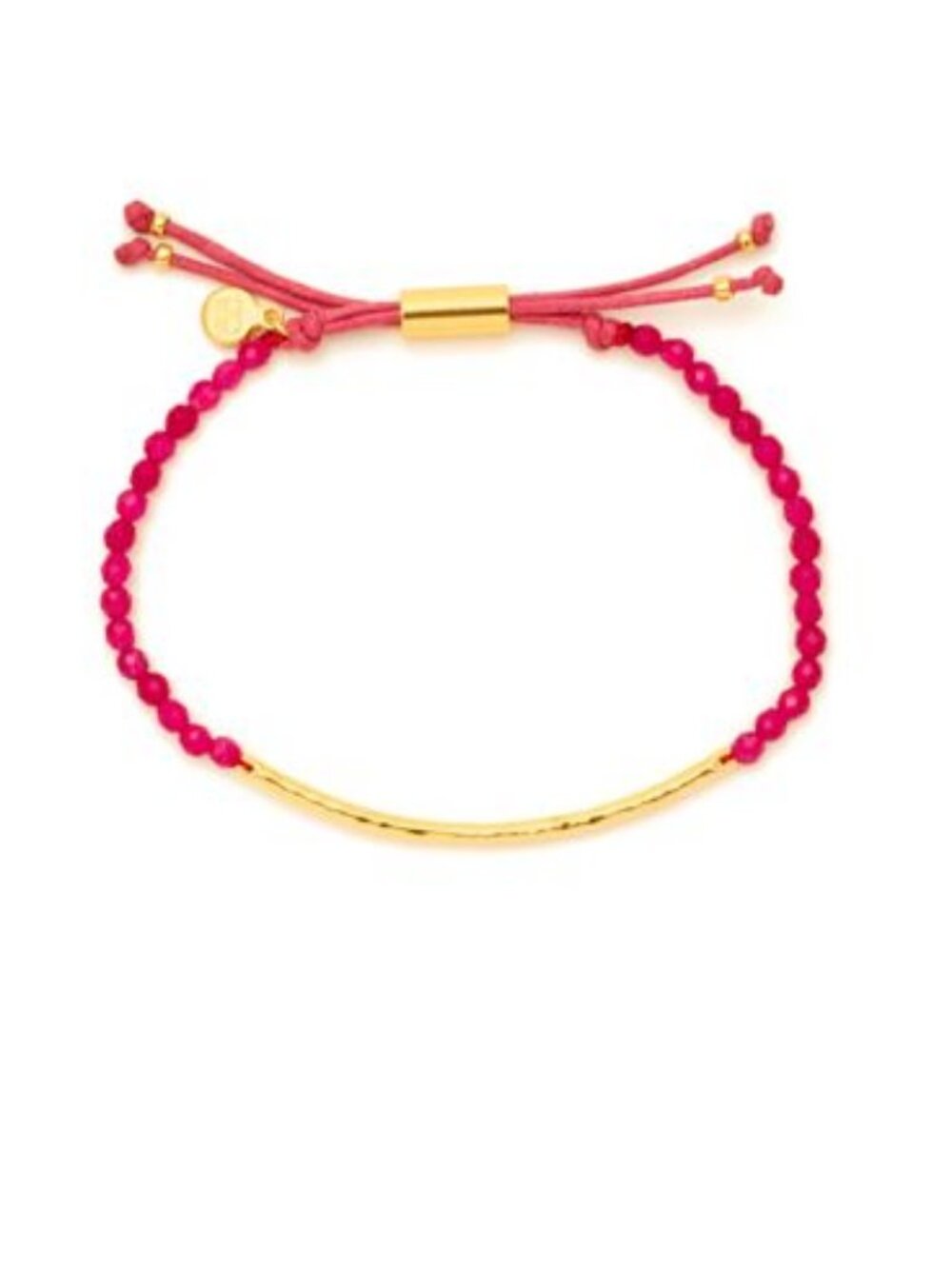 Gorjana Gold & Hot Pink Jade Power Gemstone Bracelet